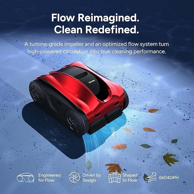iGarden K Pro 100 Cordless Robotic Pool Cleaner 10H Wall Climbing AI Navigation gallery