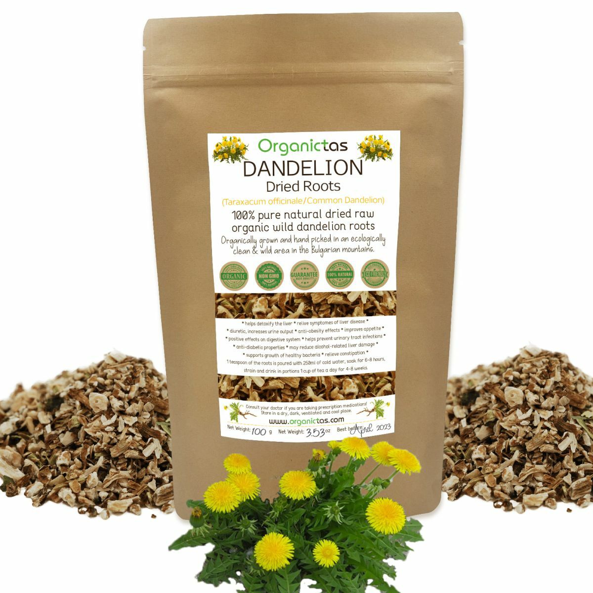 DANDELION ROOT Organic Premium Quality Tea Cut Taraxacum Officinalis 25-200g BIO gallery