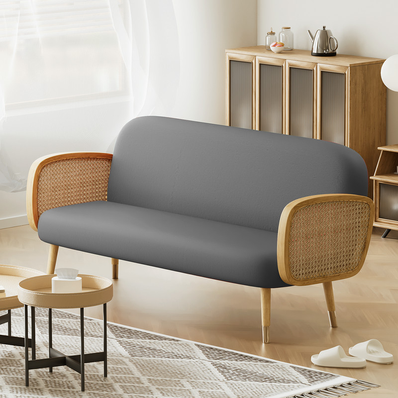 Solid Color Futon Cover Stretch Sofa Bed Protector Queen Size Armless Slipcover gallery