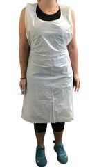 100 Count Bib Style Disposable Poly Aprons, Individually Wrapped, 28 x 46 Inc…