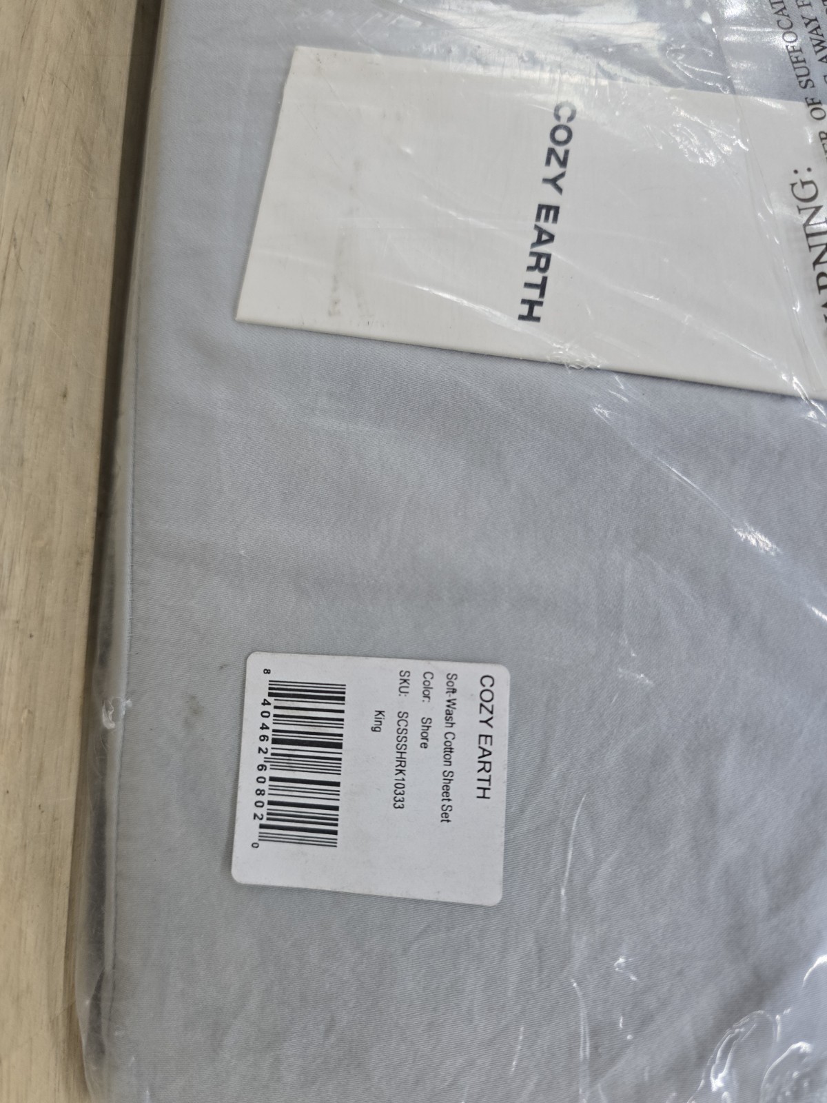 Cozy Earth Bamboo Sheet Set King , Color is Shore, New with tags gallery