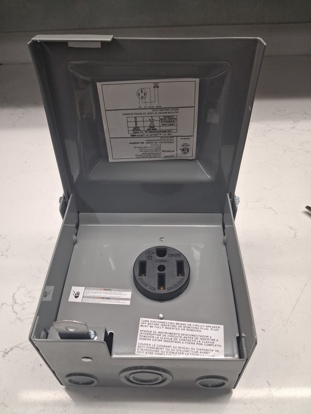 Intertek Outlet Panel 50A 125/250vac gallery