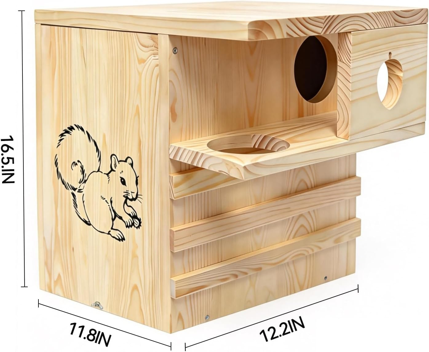 Extra Large Squirrel House Wooden Outdoor Nest Box Wildlife Shelter gallery