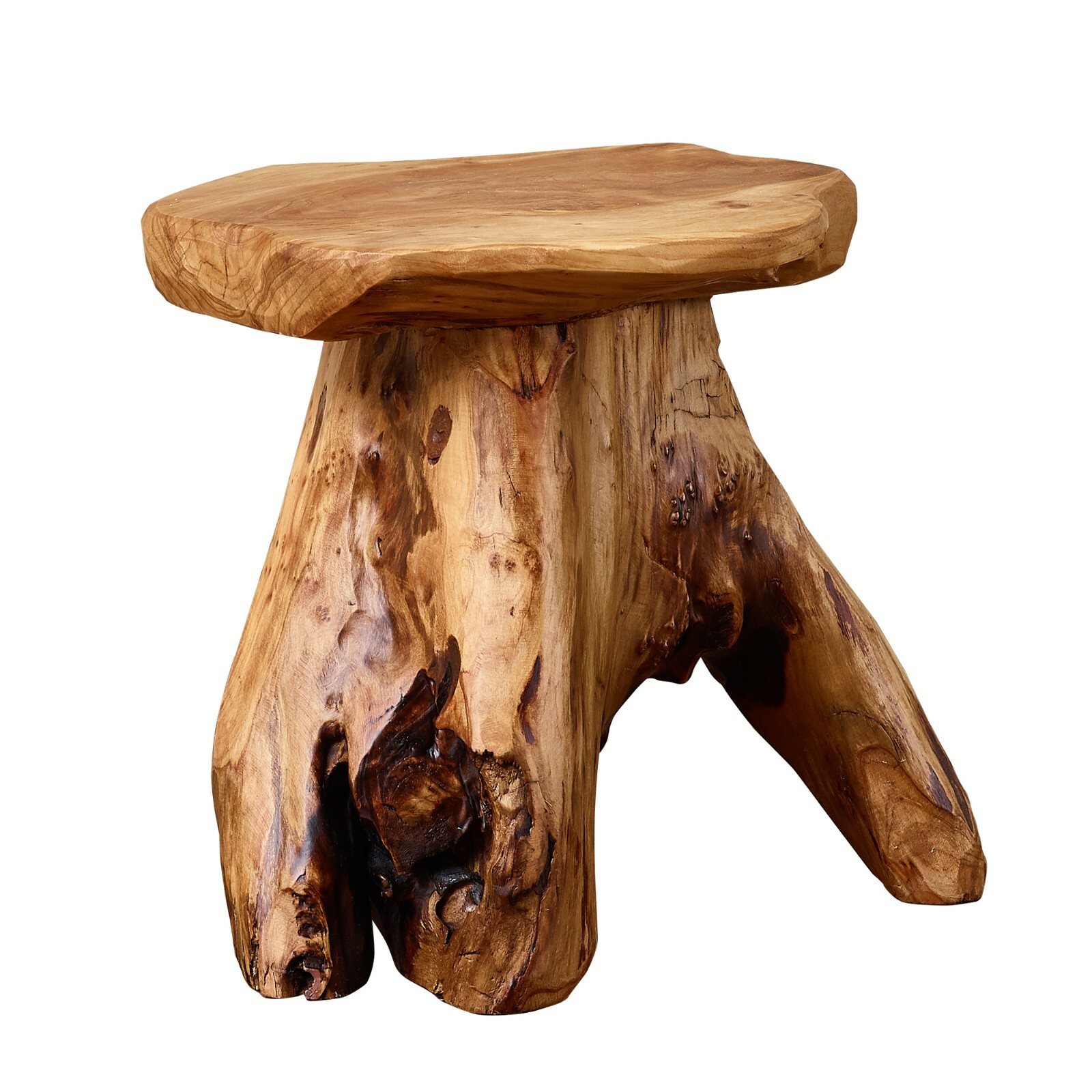 GREENAGE Natural Cedar Mushroom Stool Plant Stand Nightsstand Side Table 13.5" H gallery