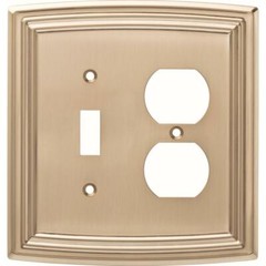 Switch Duplex Wall Plate Toggle Outlet Champagne Bronze