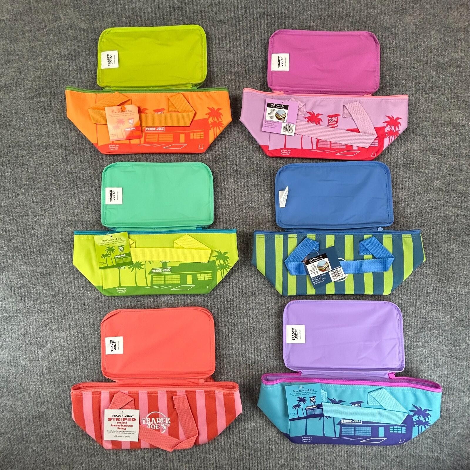 Trader Joes Mini Insulated Tote Bag Set of 6 Cooler Lunch Bags Summer 2026 NWT gallery