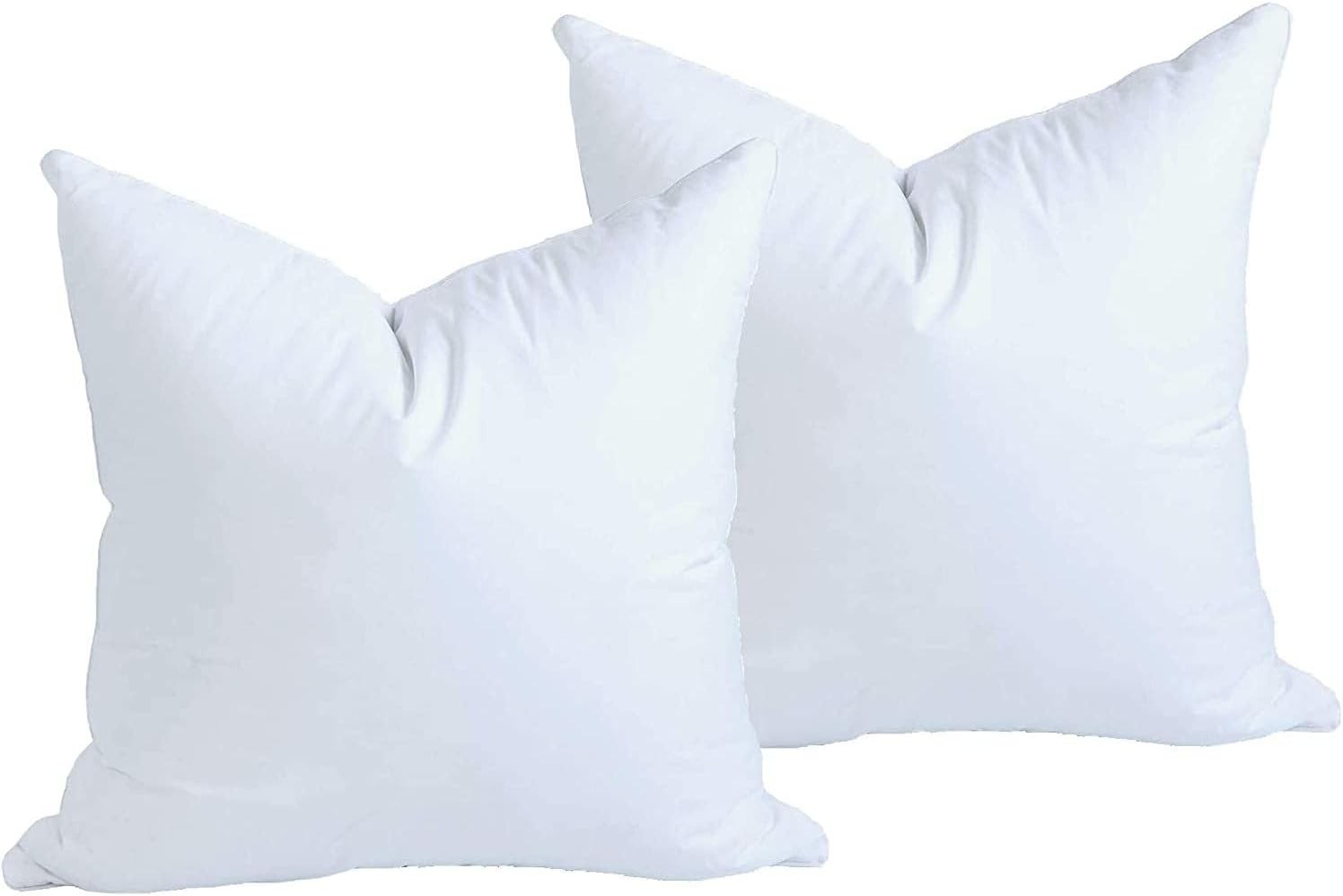 Pack of Two Square Pillow Insert Form Filled with Synthetic Down Alternative gallery
