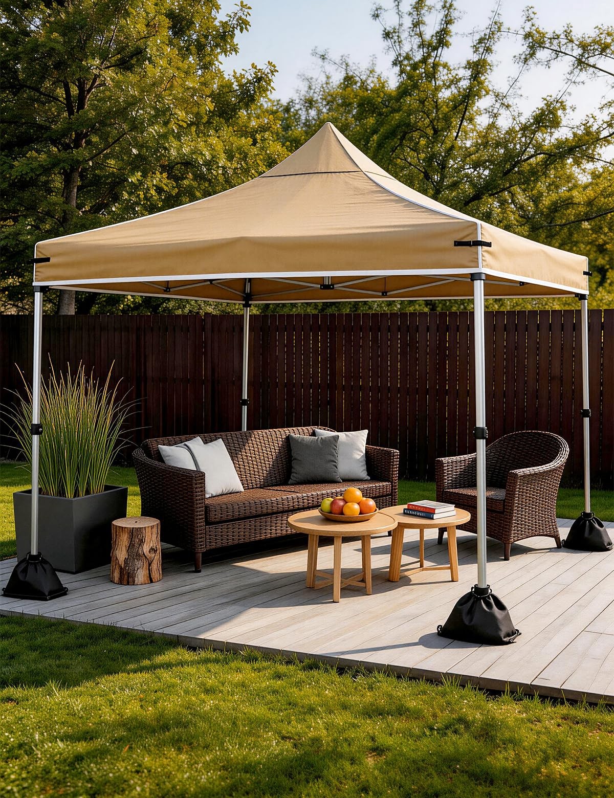 8x8 Canopy Replacement Top Cover for Straight Leg Frame with Center Support P... gallery