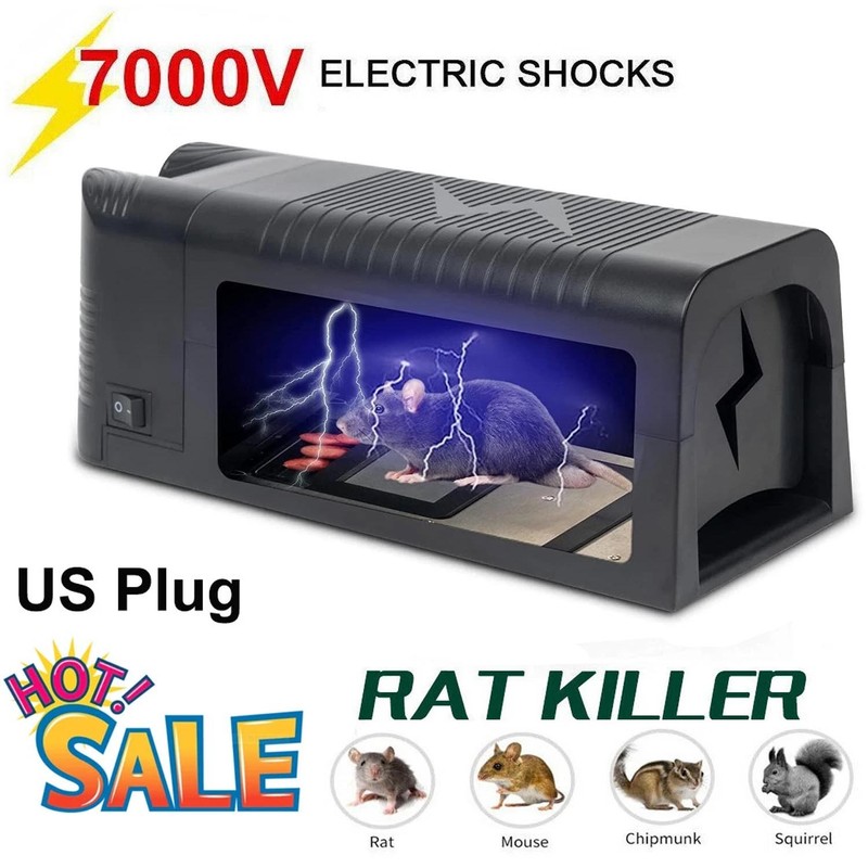 Upgraded Electronic Mouse Trap Control Kill Big Rat Pest Electric Rodent Zapper gallery