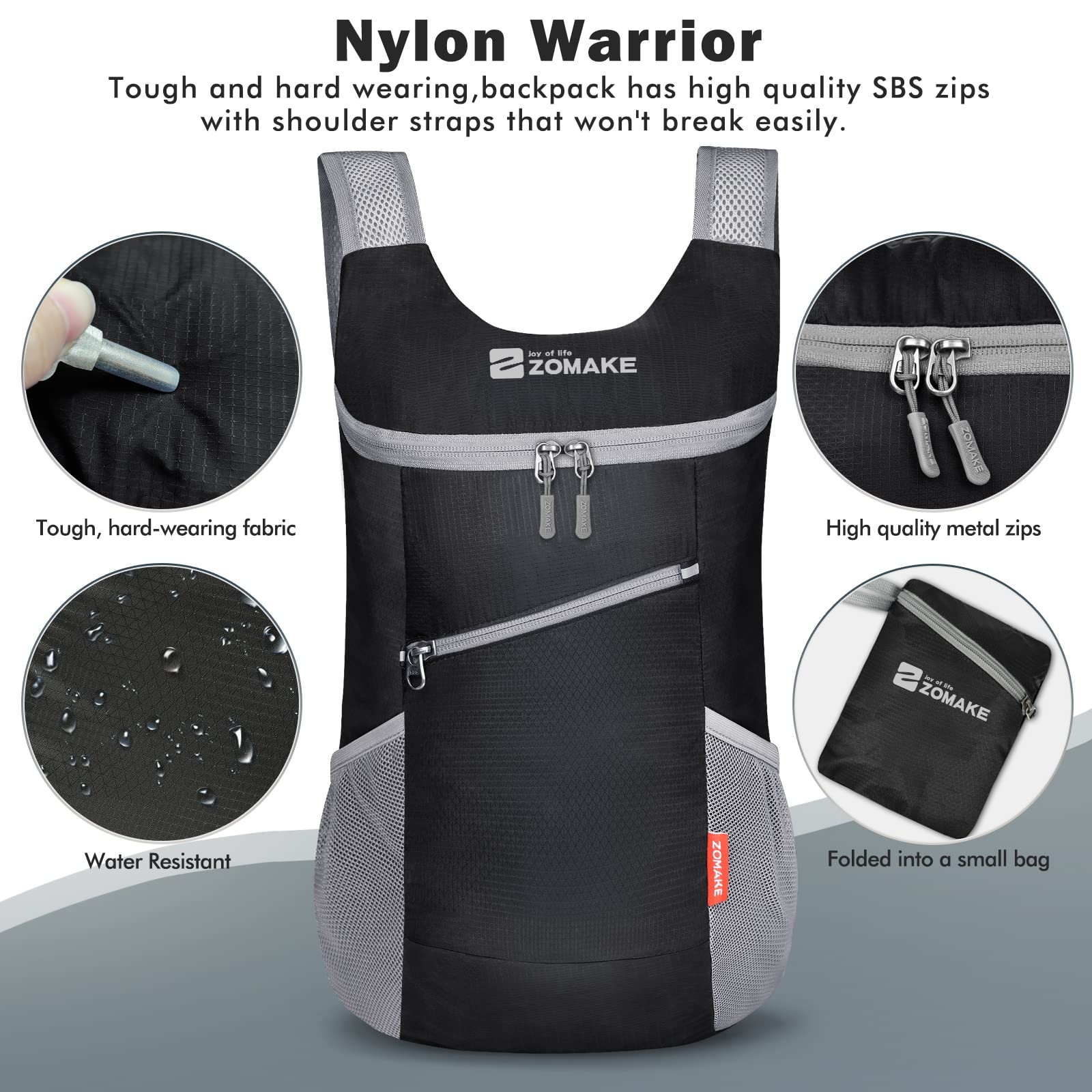 14L Lightweight Packable Backpack Foldable Small Daypack Water Resistant Bag 4