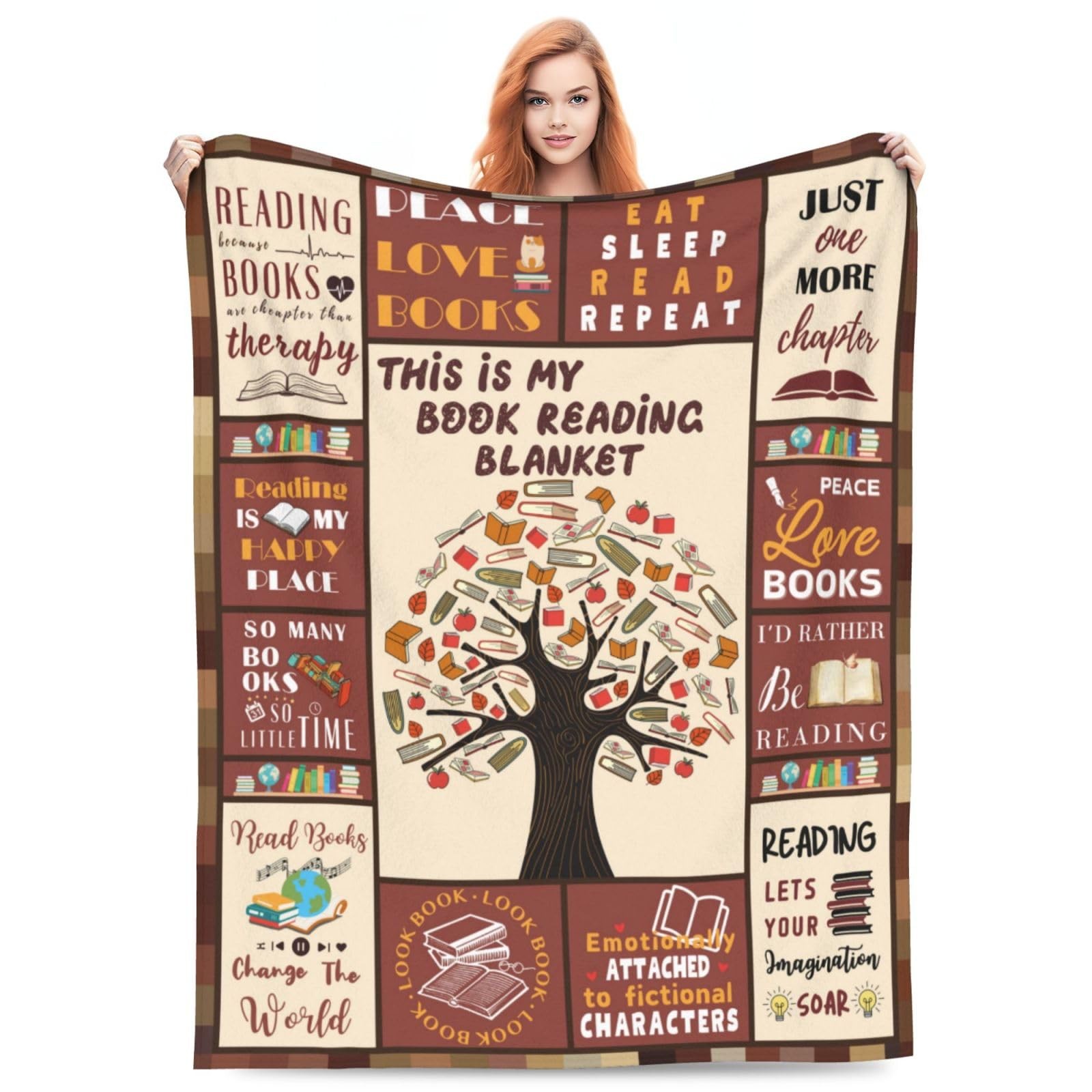 Book Lovers Blanket, 60x50, Bookish, Bookworm, Reader, Librarian, Gift gallery