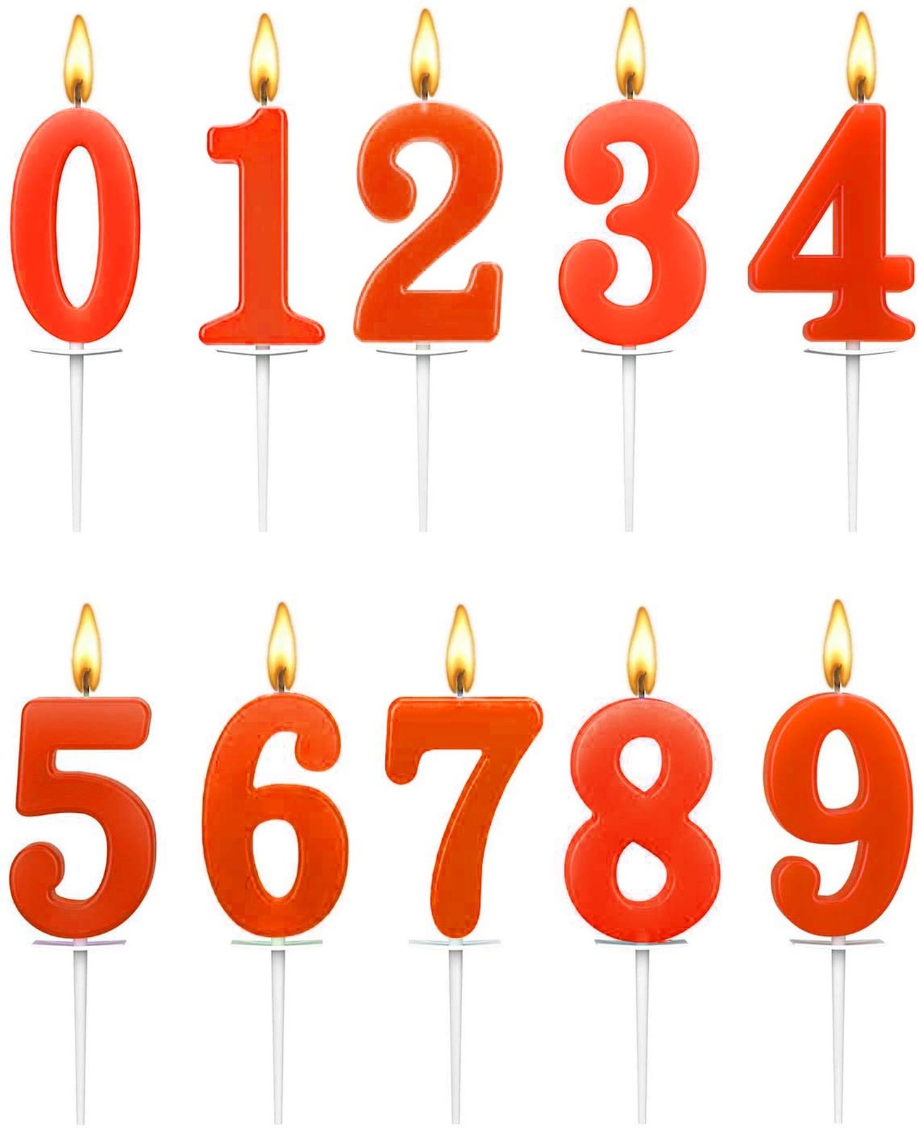 10 Count Number Candles, Birthday Cake Candles Colourful Candle, Number 0-9 C... gallery