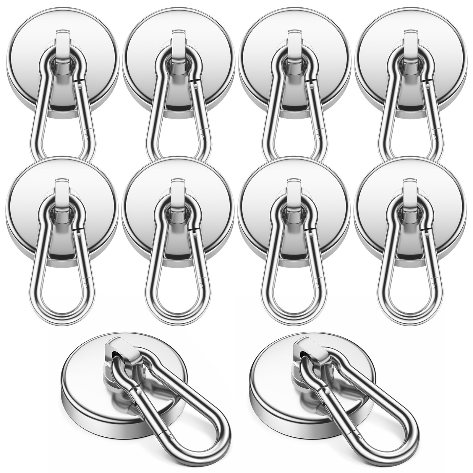 Strong Magnetic Hooks, 150Lbs 10 Pack Neodymium Grade-52 Magnet Hooks Heavy D... gallery