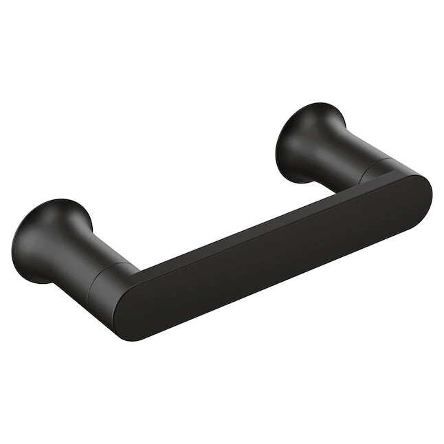 Moen Genta Matte Black Wall Mount Pivot Toilet Paper Holder gallery