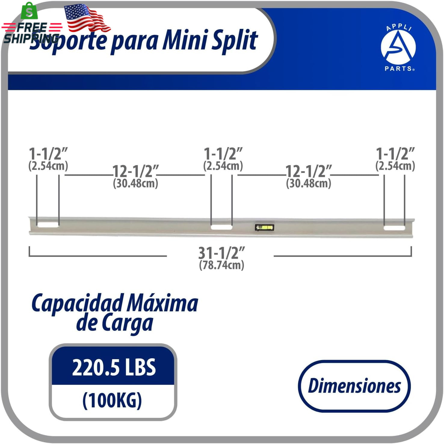 Appli Parts APAB-3160 Mini Split Wall Mount Bracket up to 352Lbs gallery
