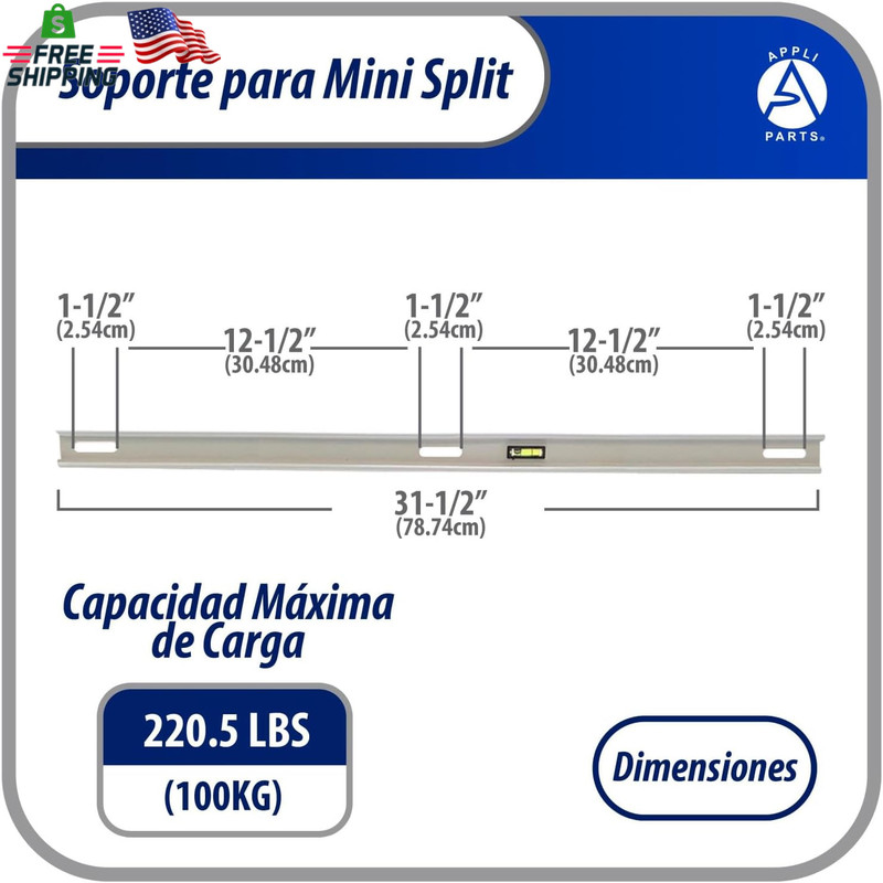 Appli Parts APAB-3160 Mini Split Wall Mount Bracket up to 352Lbs gallery