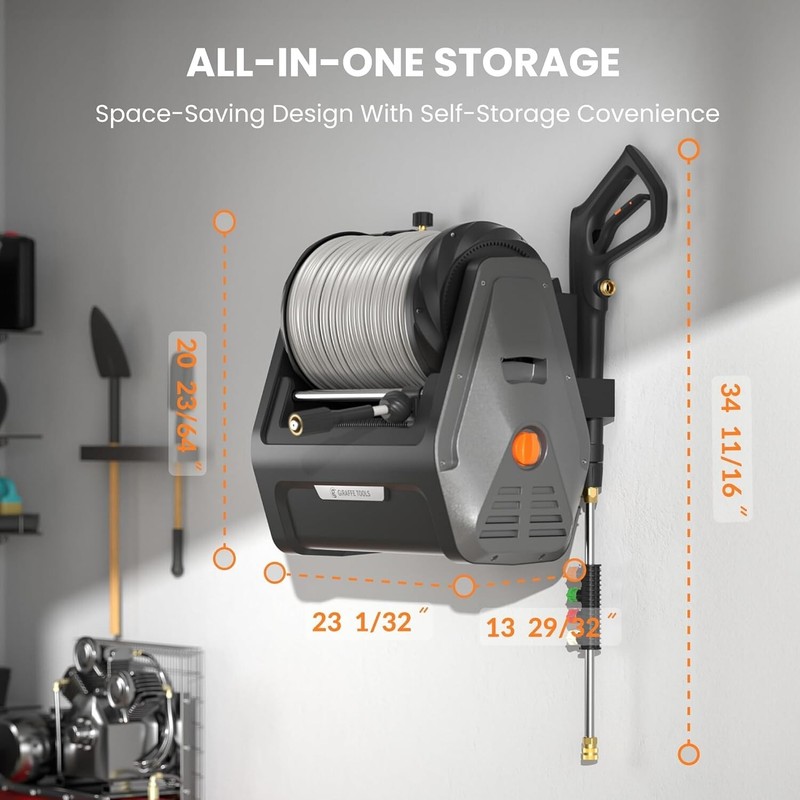 Giraffe Tools Grandfalls Pressure Washer Plus+, Ultra-Soft Hose, Max 2900 PSI gallery