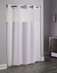 Hookless Shower Curtain Double H White 71×77″ HBH53DTB01CRX
