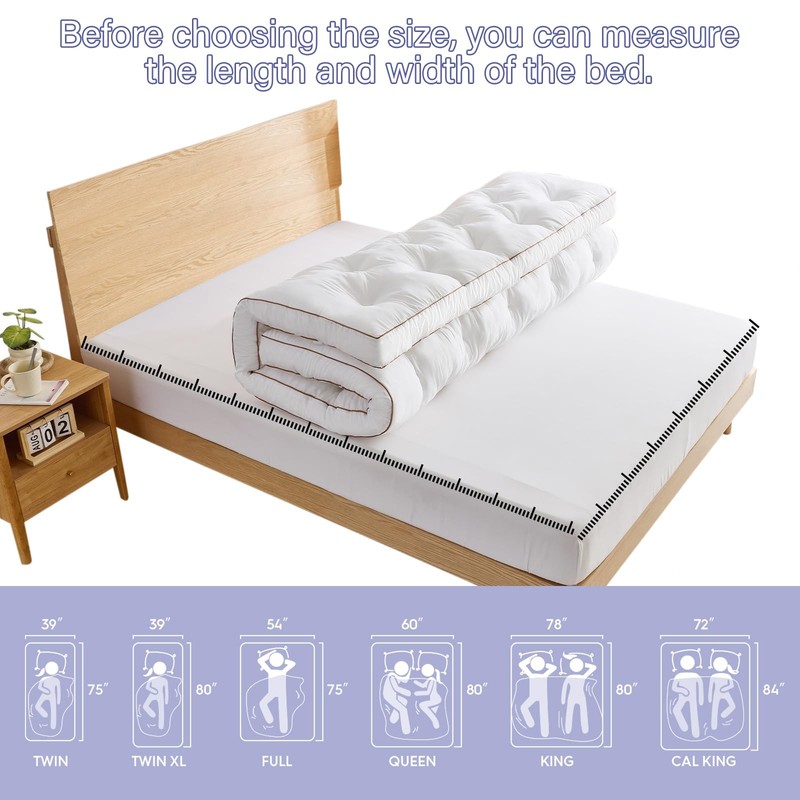 4 Inch Memory Foam Mattress Topper King Size for Pressure Relief, Extra Soft ... gallery