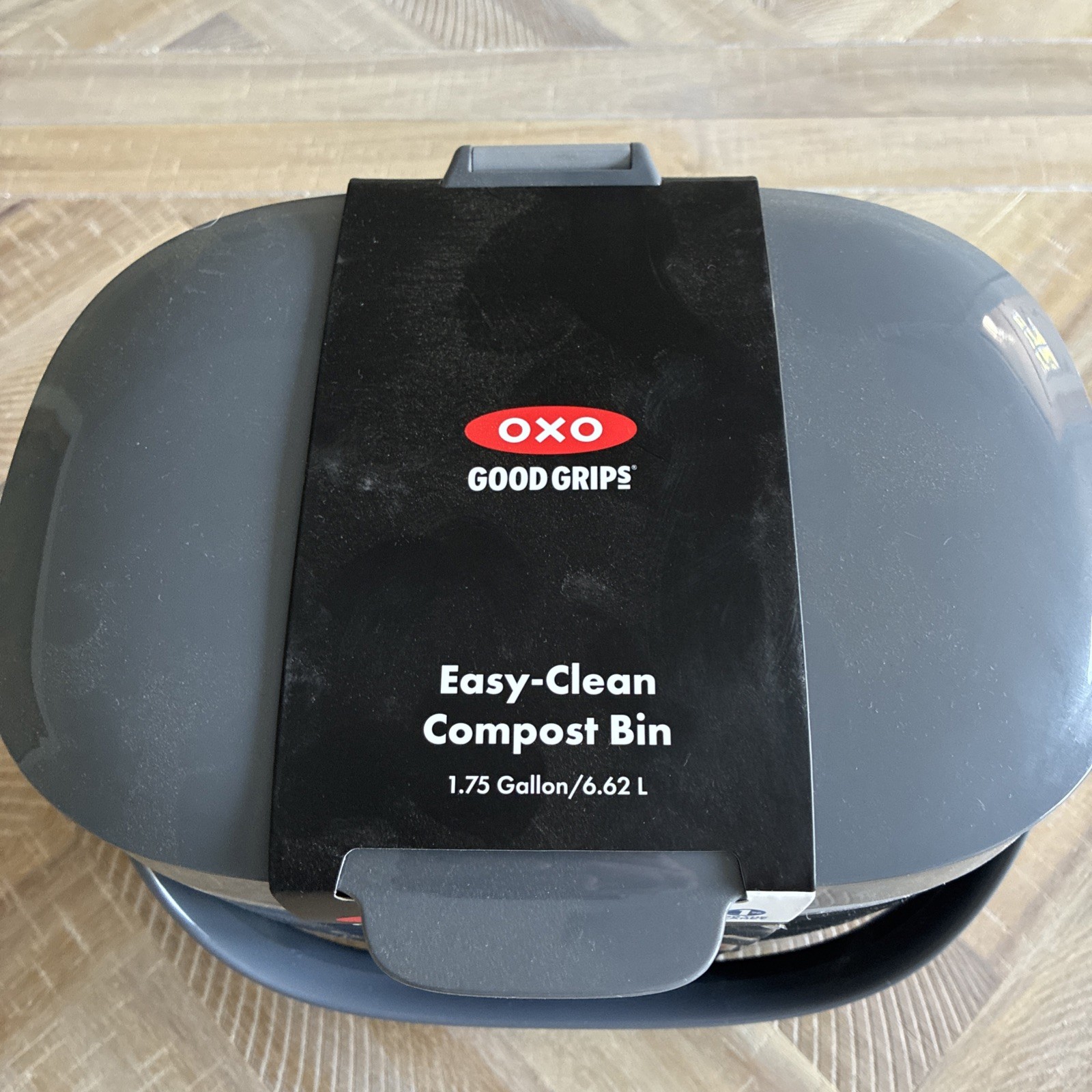 OXO Easy-Clean Compost Bin 1.75 Gallon Gray Kitchen Countertop - 13294600 gallery