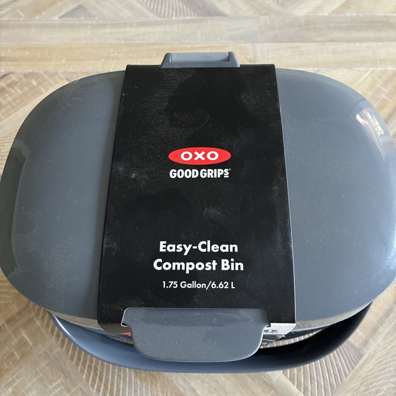 OXO Easy-Clean Compost Bin 1.75 Gallon Gray Kitchen Countertop - 13294600 gallery