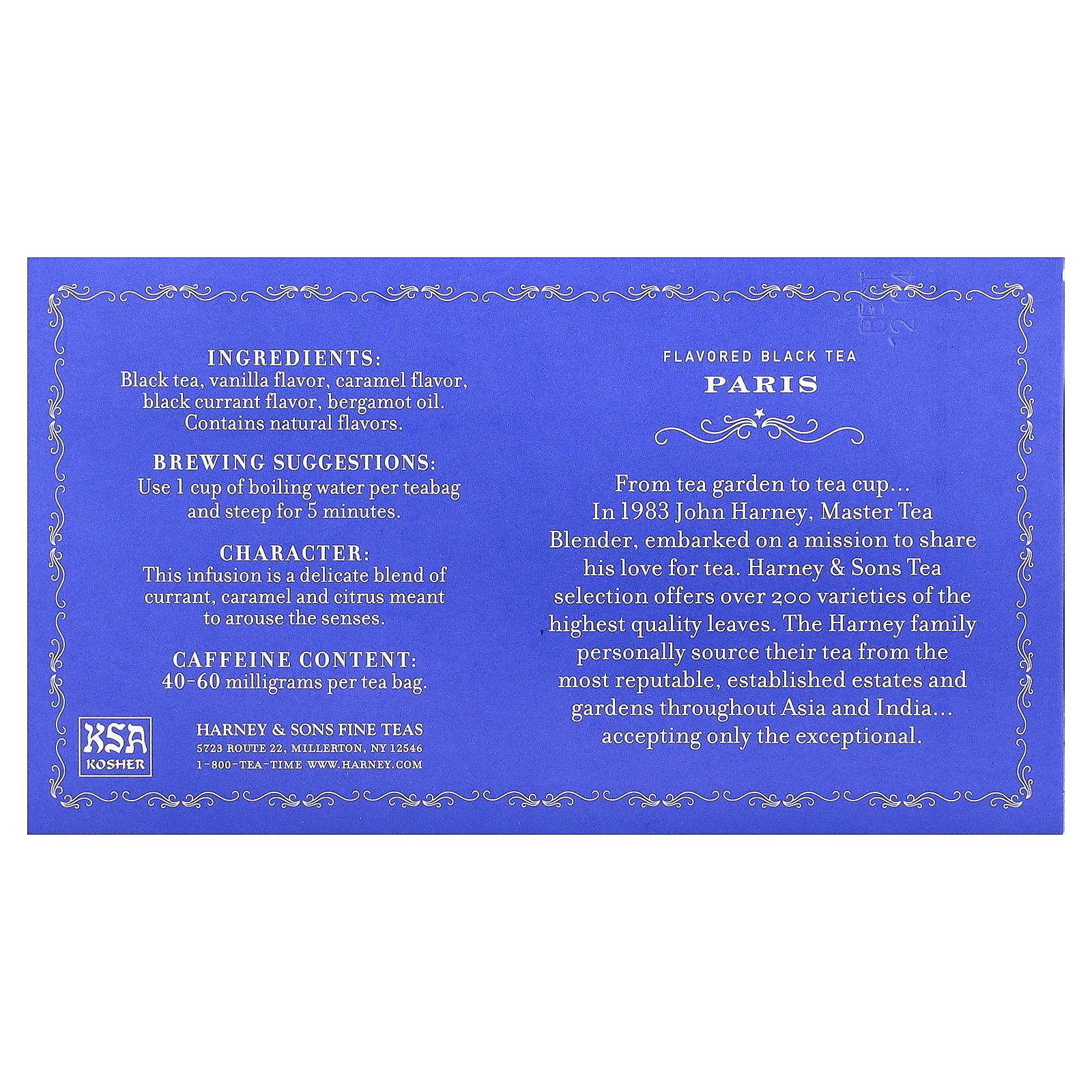 Fruity Black Tea with Bergamot, Paris , 50 Tea Bags, 3.17 oz (90 g) gallery