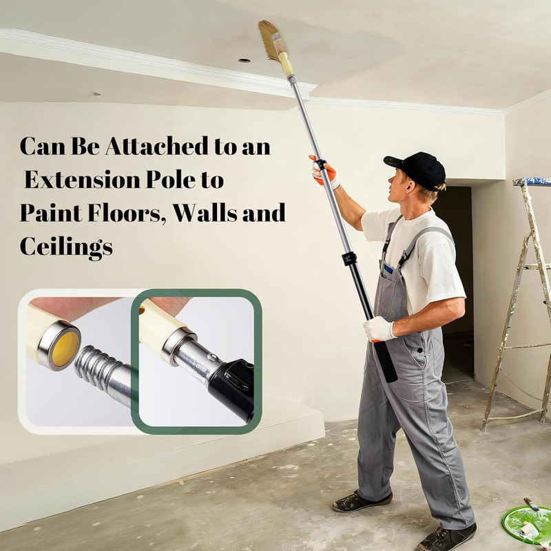 Deck Brush, 5-Inch Stain & Sealer Brush for Wood, Large Limewash Paint Brush for gallery