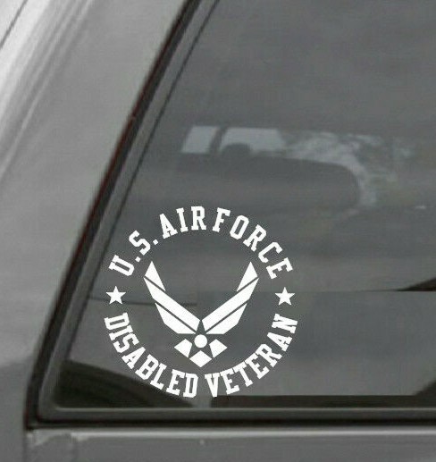 DISABLED VETERAN Vinyl Window Decal / Sticker UNITED STATES AIR FORCE U.S.A.F. gallery