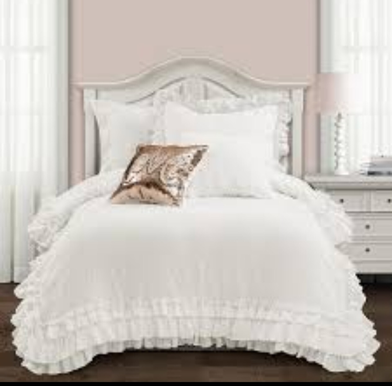 Art & Luxury 3Layer Ruffle Style Tailor Made 360Tc Cotton Made Duvet Cover@3Pcs gallery
