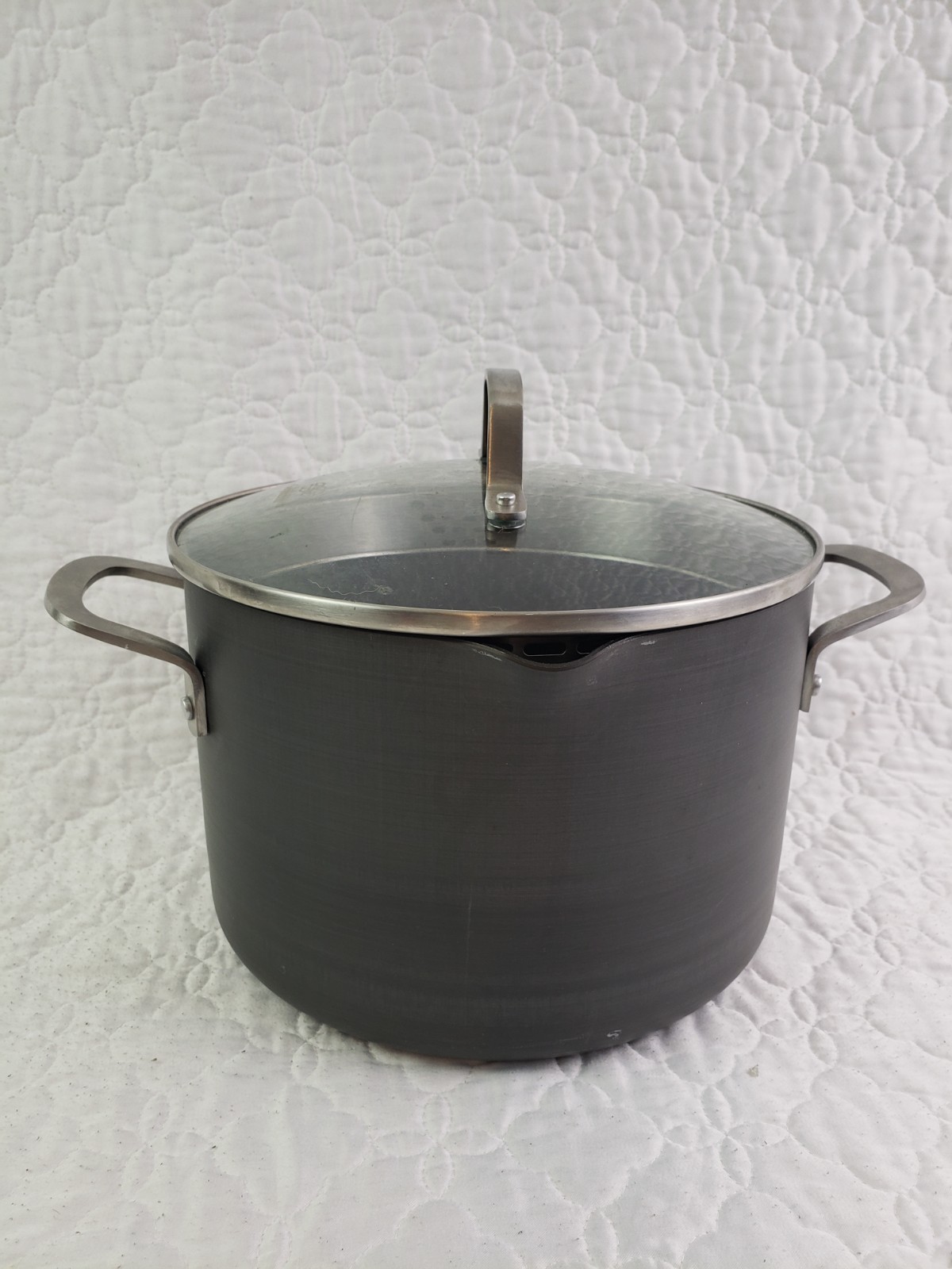 Calphalon Classic 6qt Stockpot Hard Anodized Nonstick Glass Lid Kitchen USA gallery