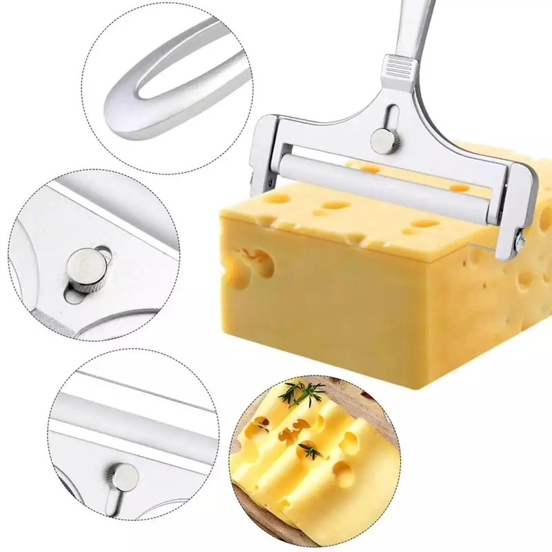 Stainless Steel Adjustable Cheese Slicer Wire Cutter for Thick or Thin Slices gallery