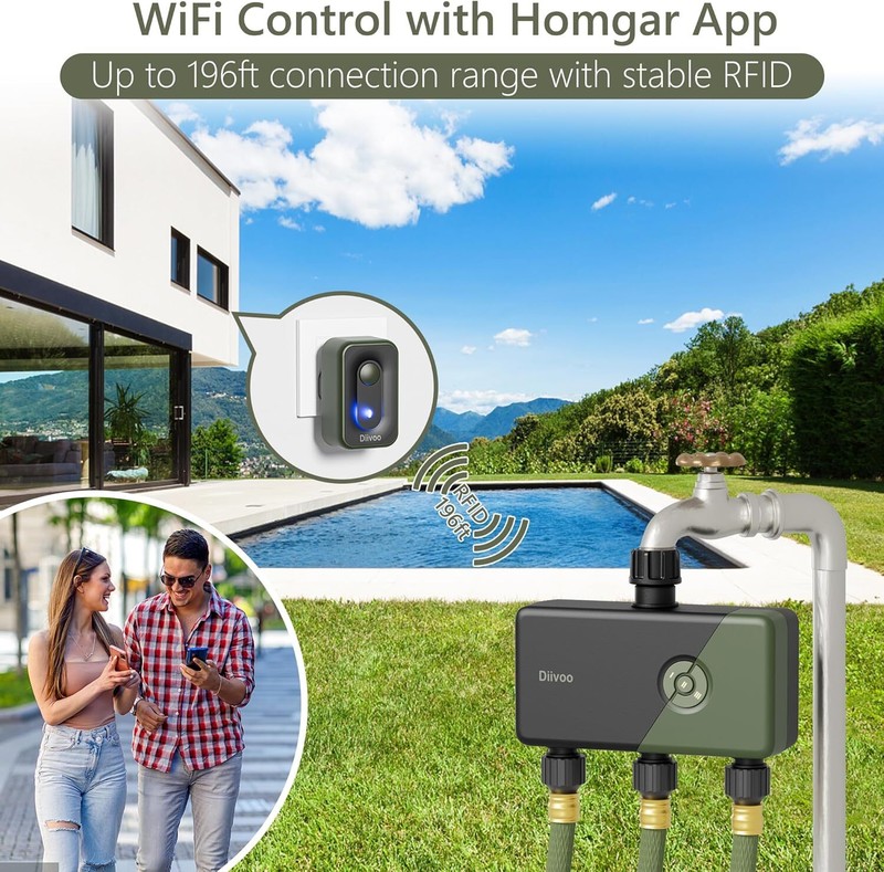 Smart Sprinkler Timer Outdoor Watering Timer 3 Zone WiFi Irrigation System gallery