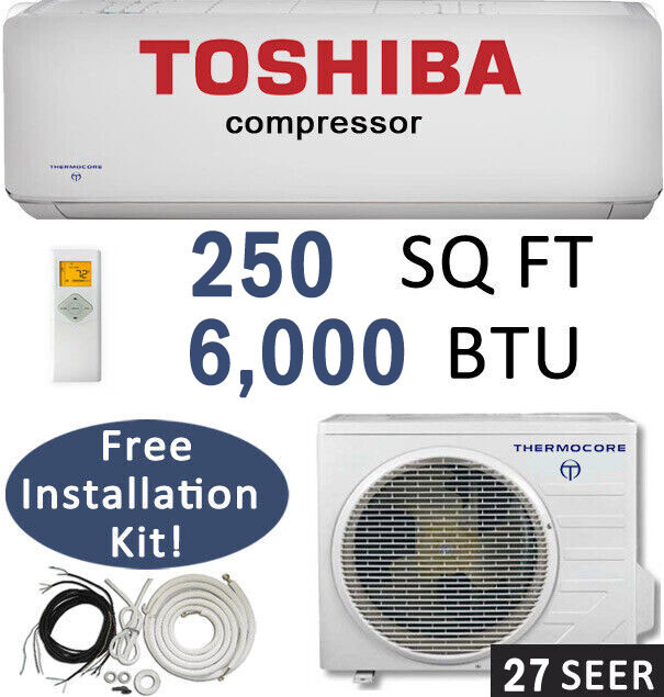 6000 - 7000 BTU 27 SEER Ductless Mini Split Air Conditioner HYPER Heat Pump WIFI gallery