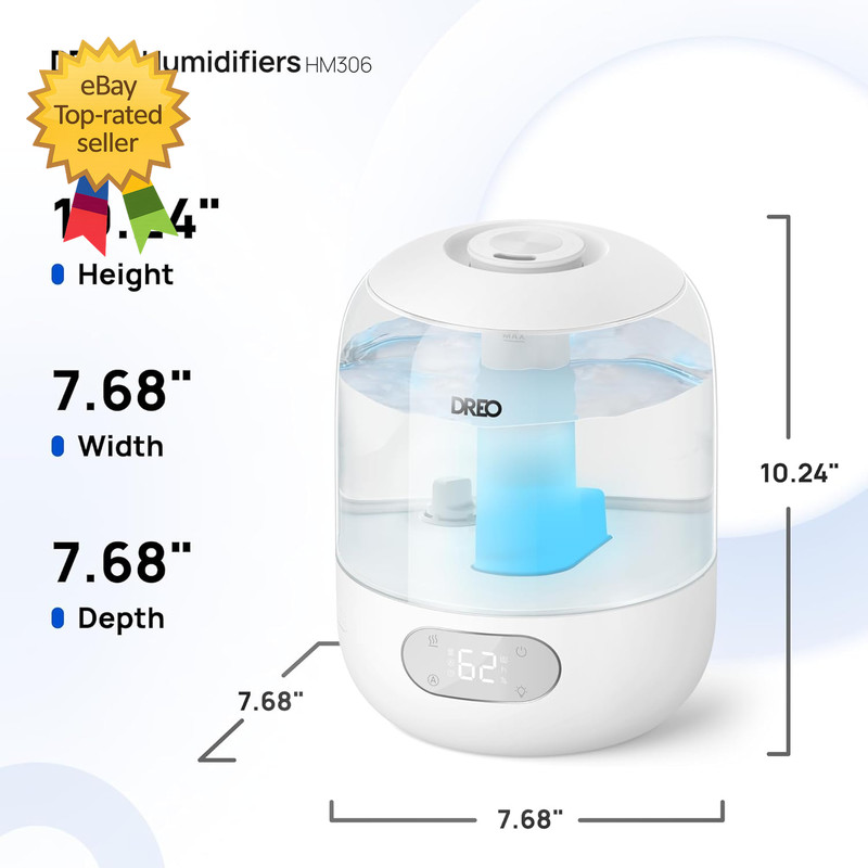 Humidifiers for Bedroom 3L Top Fill 30H 26Db Quiet Runtime for Large Room gallery