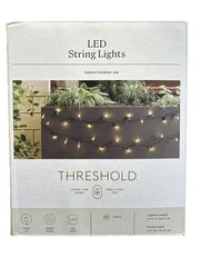 Threshold LED String Lights 21FT Indoor Outdoor Plug In Warm White 100 LED New