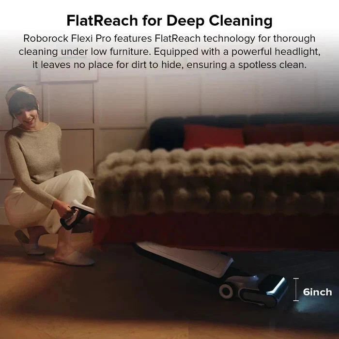 roborock Flexi Pro Wet Dry Vacuum Cleaner, Cordless Mop with Hot open box gallery
