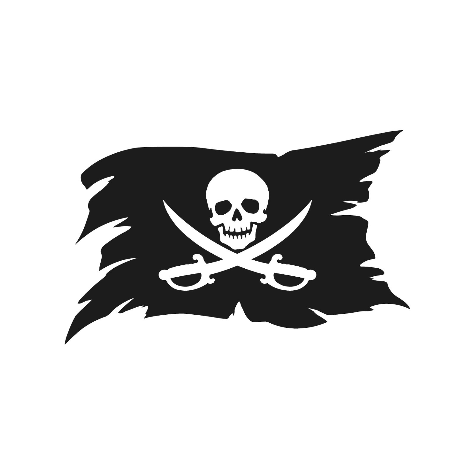 Crossed Pirate Swords Skull Flag Cutlass Vinyl Decal Jolly Roger Car Sticker gallery