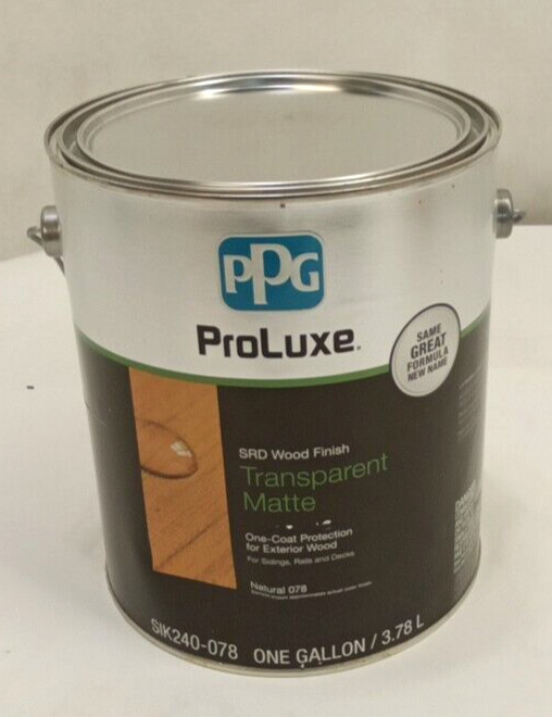 PPG Proluxe SIK240-078 Transparent Matte SRD Wood Finish 078 Natural 1 Gallon