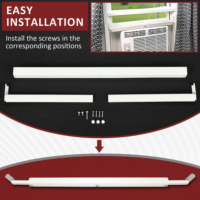 For Most Windows AC Window Bracket Air Conditioner Support Window Guard 130lbs gallery