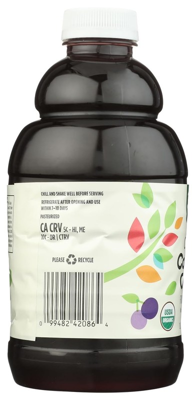 Delicious Organic 100% Concord Grape Juice in 32 fl oz Bottle, -Friendly gallery