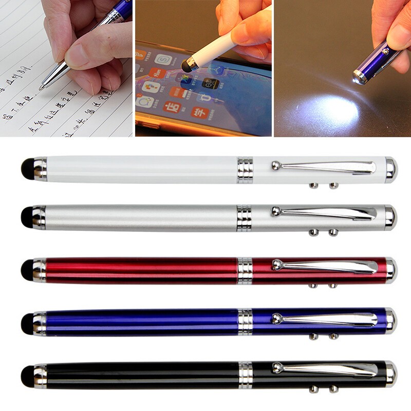 4-in-1 Capacitive Touch Screen Stylus Ballpoint Pen LED Flashlight iPad Pen gallery