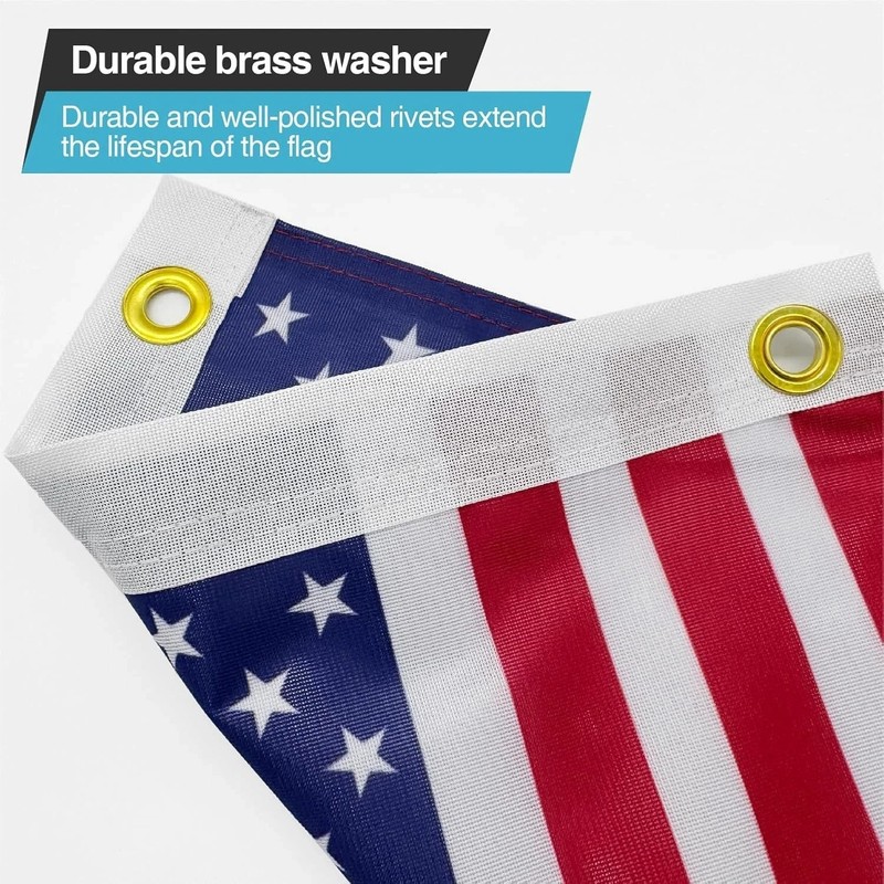 2 Pack American Flags, Offroad Flags for Whip Lights or Antenna Flag Poles, 12" gallery