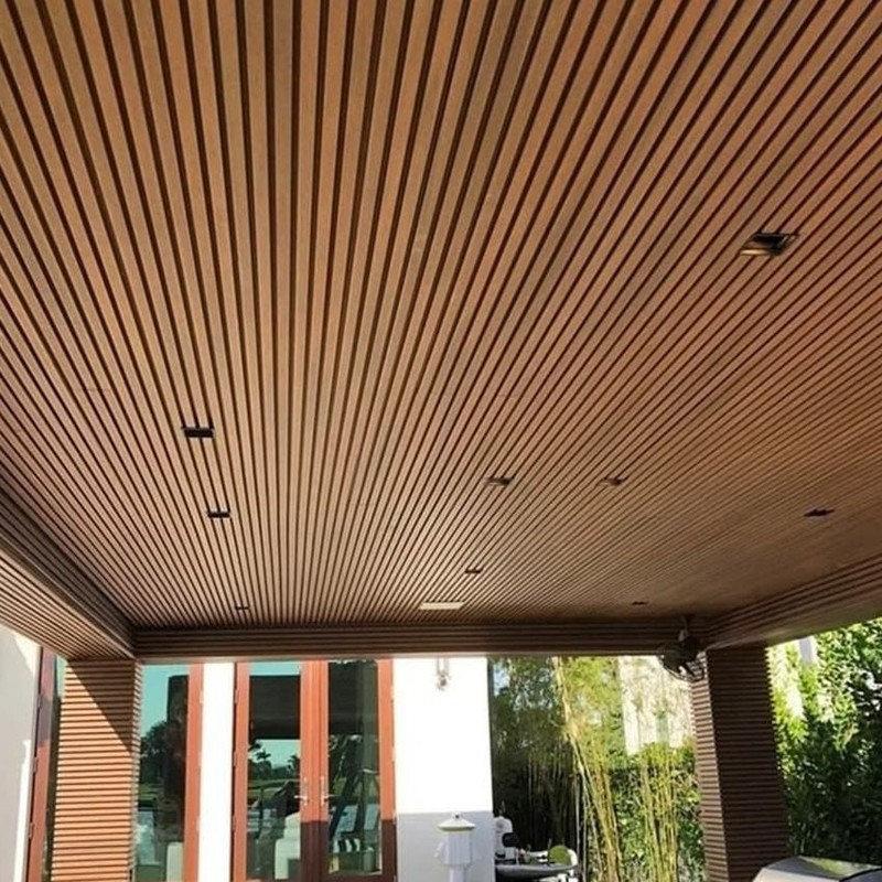 Wood Plastic Composite Fluted Wall Panel WPC Cladding Boards Exterior Wall Panel gallery