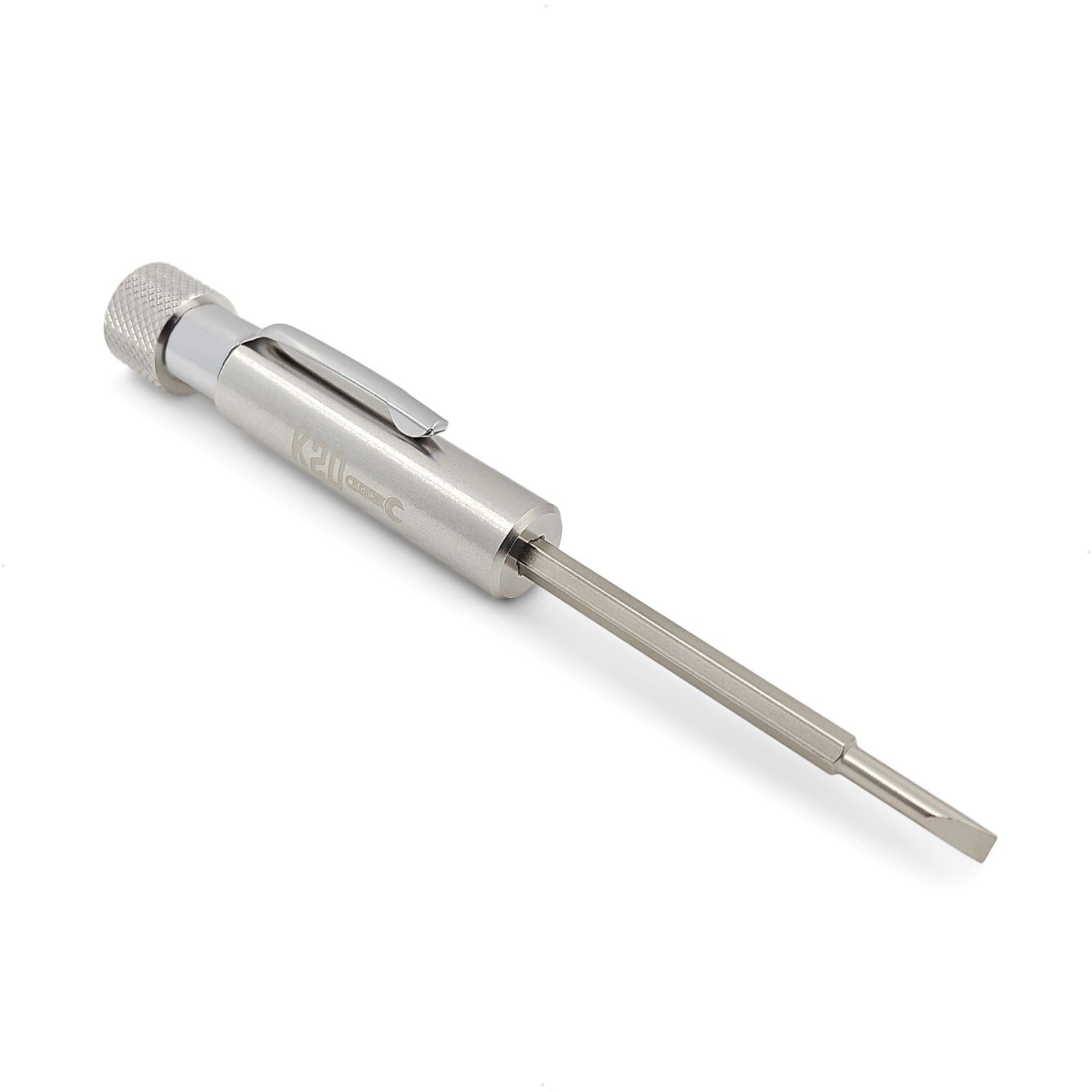 Pocket Screwdriver with Clip and Magnet - Phillips Slotted Flat - K20 TOOL'S gallery