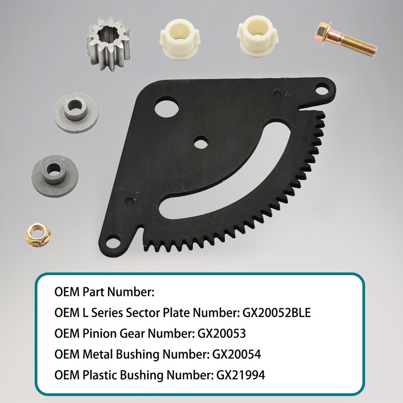 25 Teeth Steering Sector Gear Kit For John Deere L105 L110 L111 L120 L130 G110 gallery