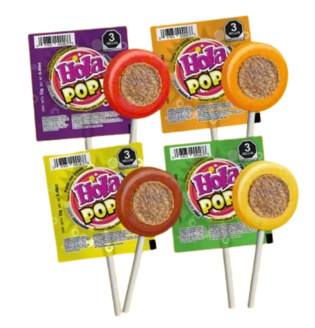 Hola Pop Hard Candy Lollipops with Dried Salted Apricot - 36 Count gallery