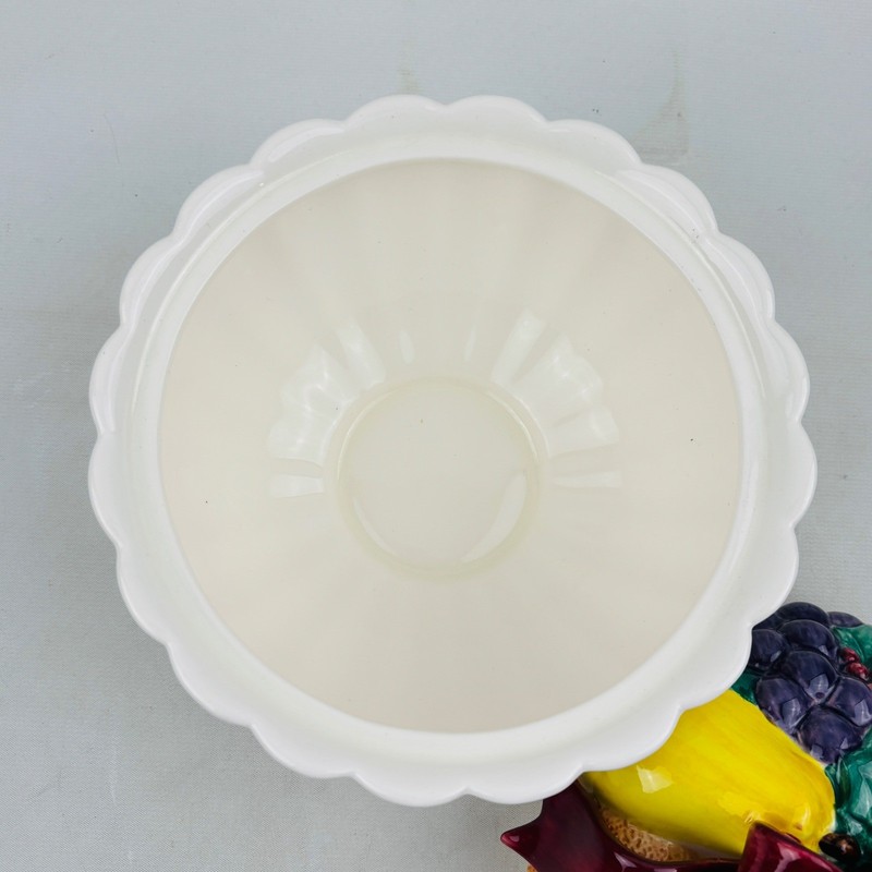 Fitz and Floyd Della Robbia Lidded Candy Dish Box and Lid Fruit Bows Vintage gallery