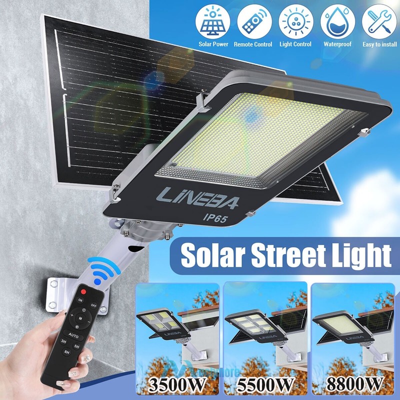 Solar Wall Light Pathway Motion Sensor 11000W LED Bulb IP66 Outdoor Super Bright gallery
