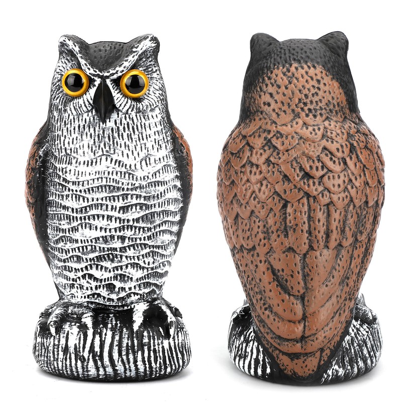 Owl Decoy Statue Protect Garden Yard Scare Birds Away Pigeon Repellent Scarecrow gallery