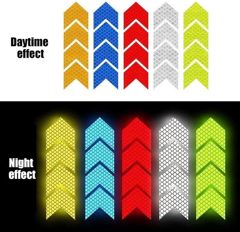 10 PCS Reflective Stickers, 1.97" x 1.77" Waterproof High Visibili Color: Blue gallery